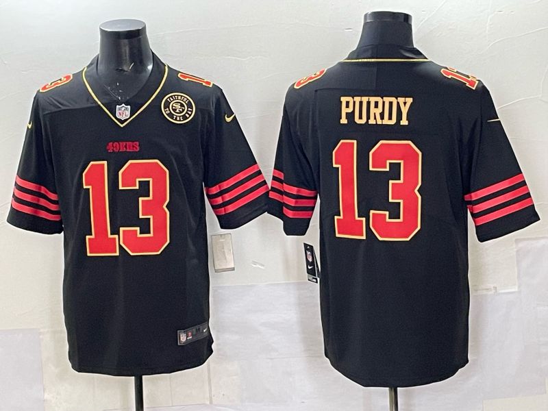 Men 2025 Nike San Francisco 49ers #13 Purdy Black Limited NFL Jersey style 0064